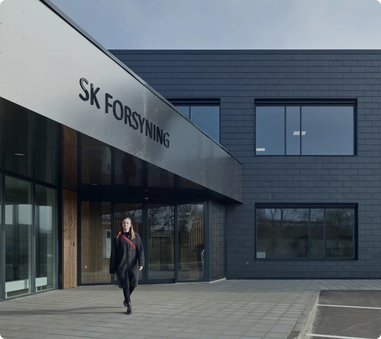 The entrance to the SK Forsyning offices.